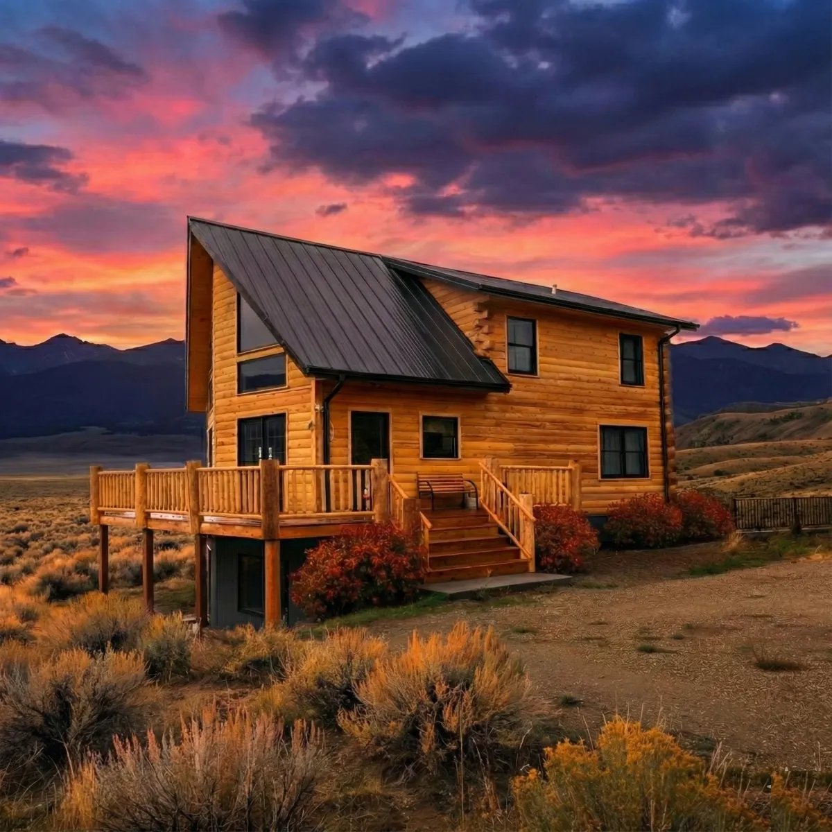 Custom home built by Pilot Peak Construction