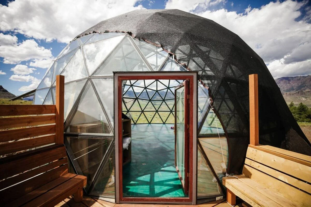 Custom yoga dome build in Cody, Wyoming